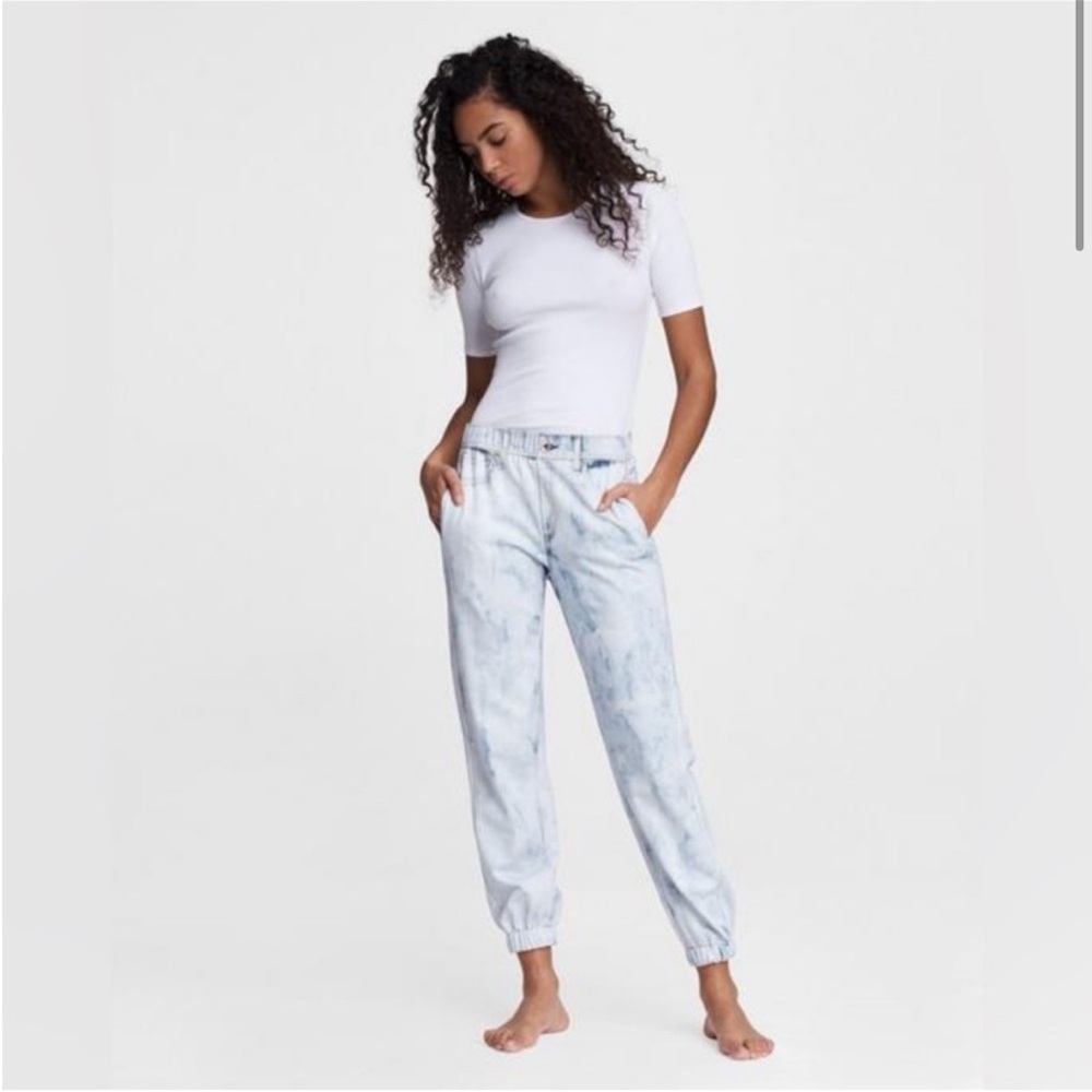 Rag & Bone Miramar Denim Print Jogger Sweatpants in Oasis Wash